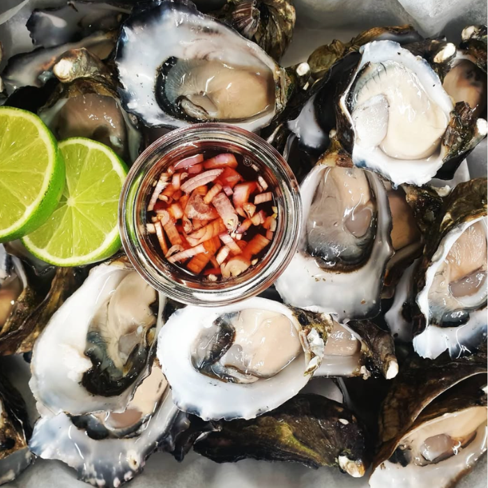 Freshly Shucked Oysters for Christmas