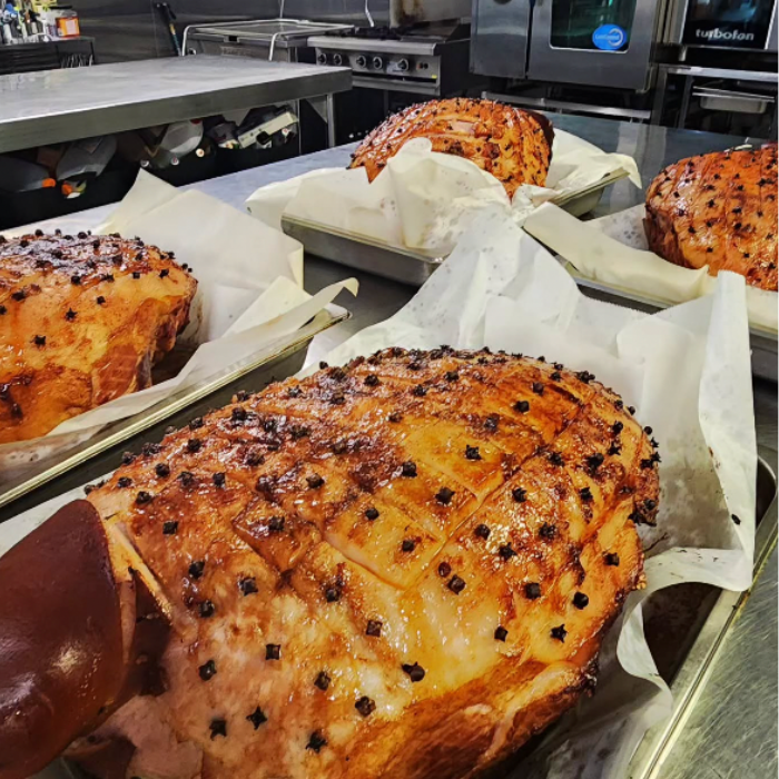 Baked Leg Ham with Orange Brandy Glaze