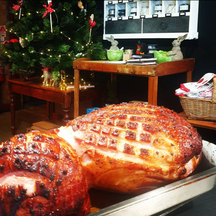 Baked Leg Ham with Orange Brandy Glaze