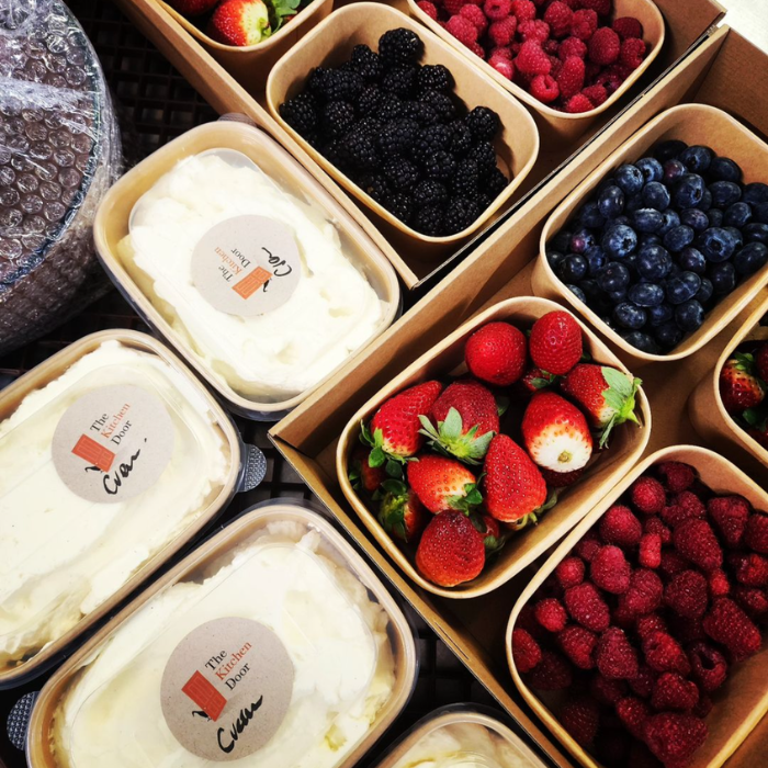 Fresh Berry Medley and Vanilla Bean Cream