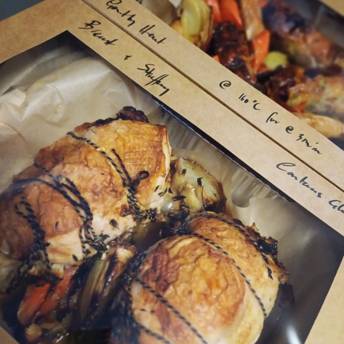 Stuffed and Trussed Turkey Breast