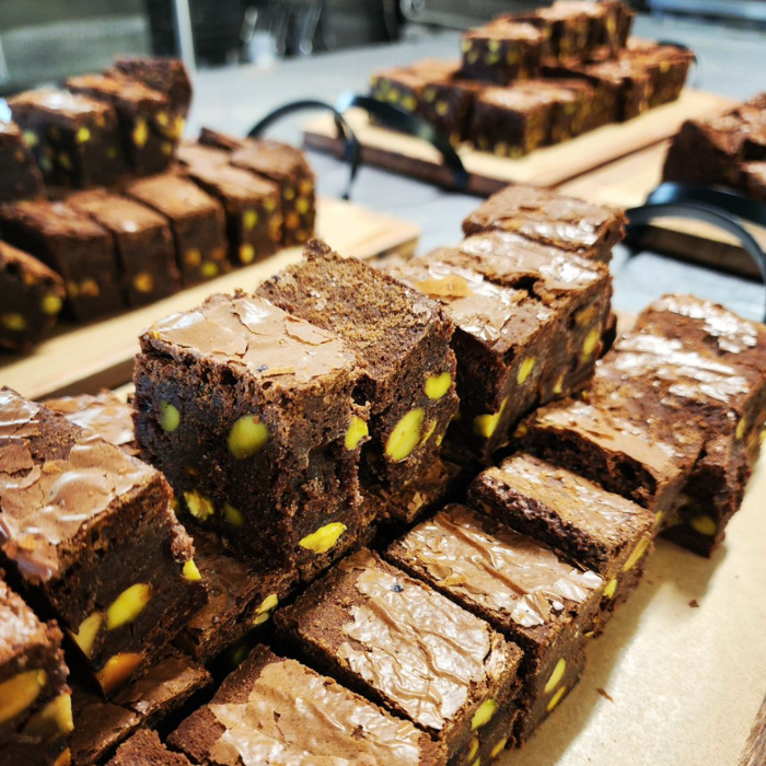 The Kitchen Door Chocolate Pistachio Brownie