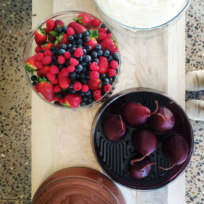 Fresh Berry Medley and Vanilla Bean Cream